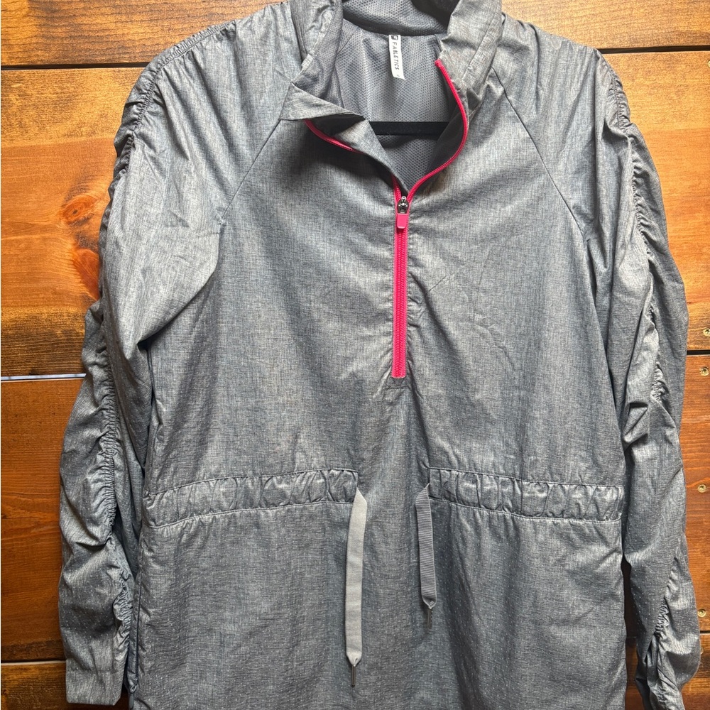 Fabletics Gray Lightweight Mesh-Lined Pullover - image 1